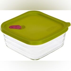 LocknLock borosilicate glass Food Storage Container with Wave Steam Hole